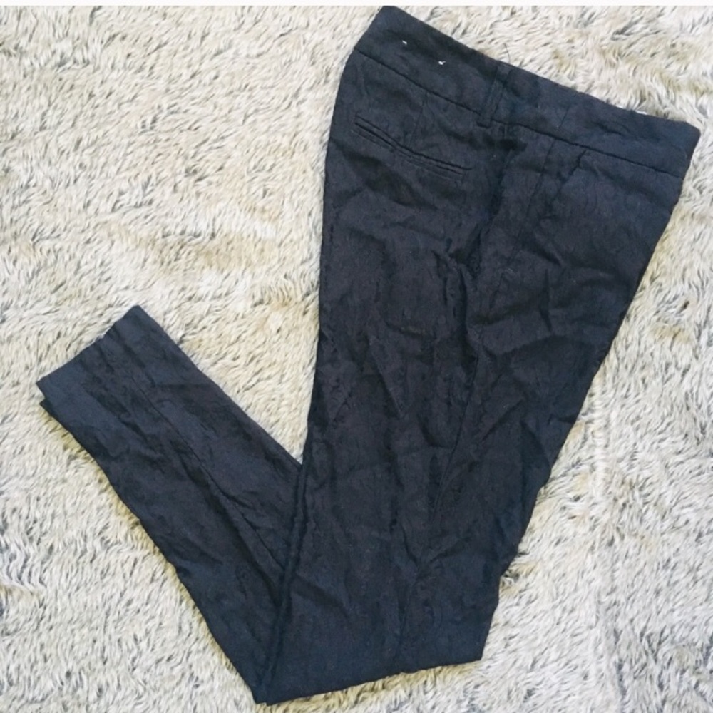 Dalia Collection black skinny ankle length trouser pants size 2